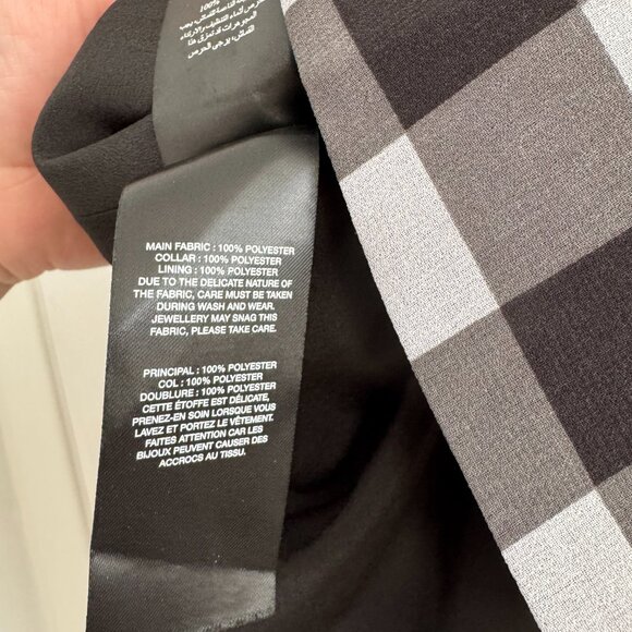 Self-Portrait Gingham Blouse in Black/White, size 10 (fits 8/10) - Picture 5 of 9